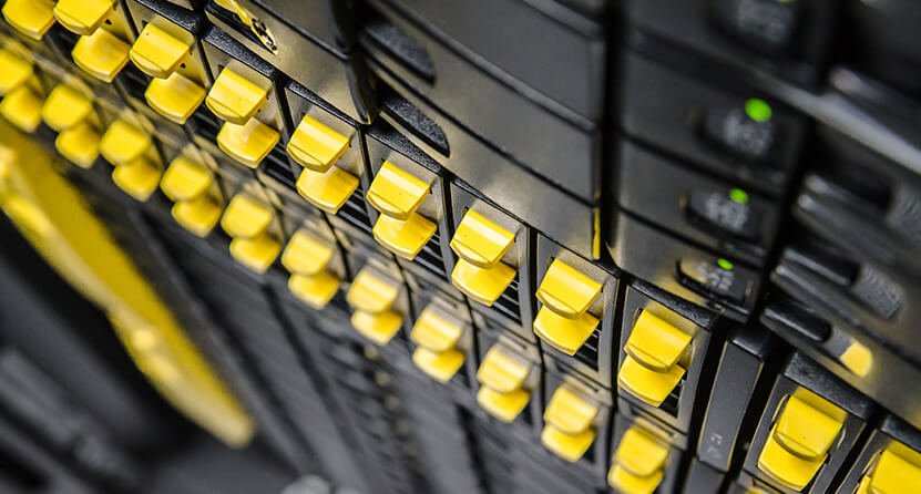 An Opus Interactive blog post image about Server Virtualization, it is a closeup of a server.